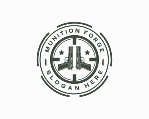 Munition - Pistol Weapon Artillery logo design