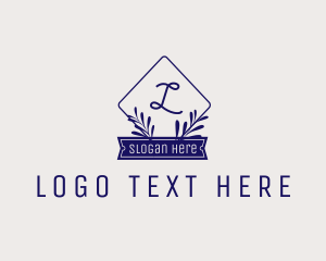 Elegant Stylish Organic Leaves  logo design