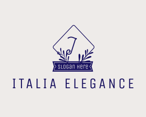 Elegant Stylish Organic Leaves  logo design