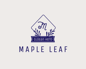 Elegant Stylish Organic Leaves  logo design