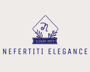 Elegant Stylish Organic Leaves  logo design