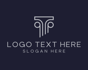 Law Firm - Museum Pillar Artifact logo design
