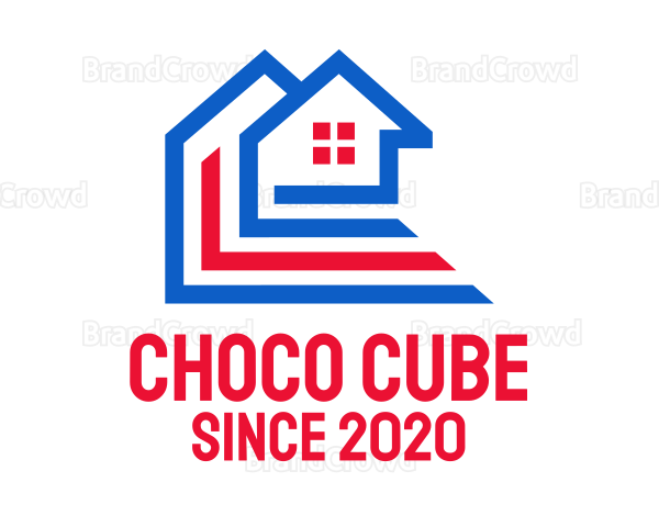 Patriotic House Structure Logo