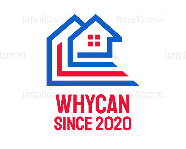 Patriotic House Structure Logo