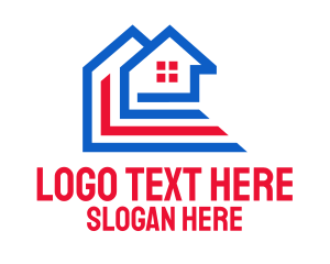 Patriotic House Structure  Logo
