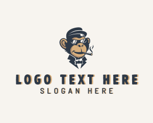 Ape - Monkey Gentleman Cigar logo design