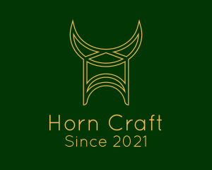 Medieval Viking Horns logo design