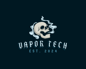 Vapor - Death Skull Smoke logo design