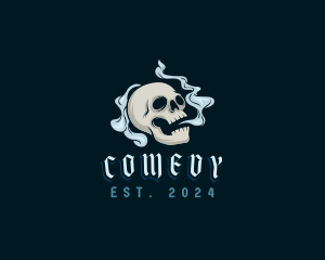 Smoking - Death Skull Smoke logo design