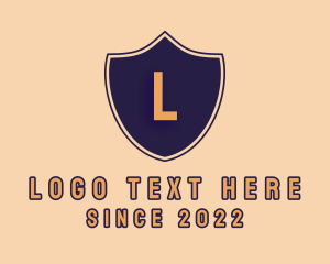 Fraternity - Varsity Shield Text logo design