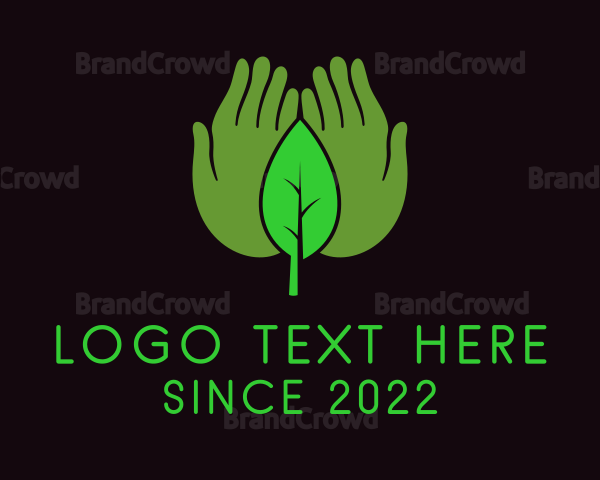 Farmer Gardening Hands Logo