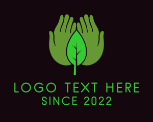 Vegan - Farmer Gardening Hands logo design