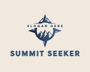 Mountain Summit Compass logo design