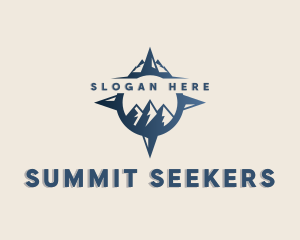 Mountain Summit Compass logo design