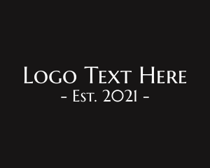 Brand - White Luxury Brand Wordmark logo design
