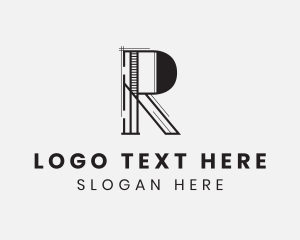 Geometric Modern Construction Letter R Logo