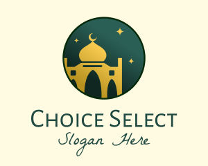 Circle Mosque Badge Logo