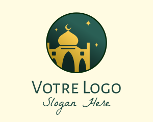 Circle Mosque Badge Logo