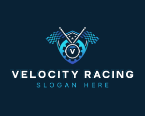 Racing Flag Automotive logo design