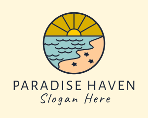 Summer Vacation Island logo design