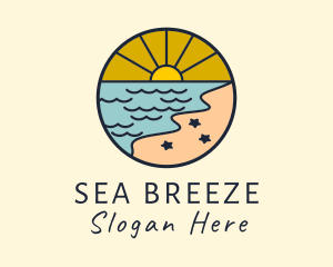 Coastline - Summer Vacation Island logo design
