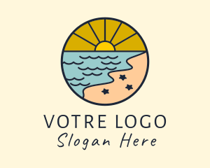 Tour Guide - Summer Vacation Island logo design