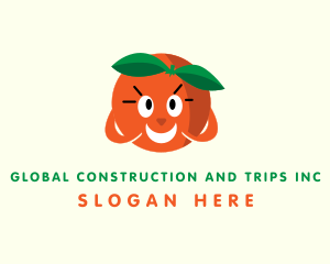 Harvest - Happy Orange Fruit logo design