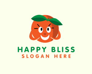 Happy Orange Fruit logo design