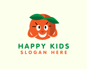 Happy Orange Fruit logo design