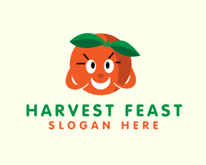 Happy Orange Fruit logo design