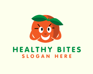 Nutritious - Happy Orange Fruit logo design