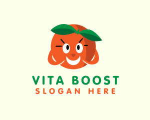 Happy Orange Fruit logo design