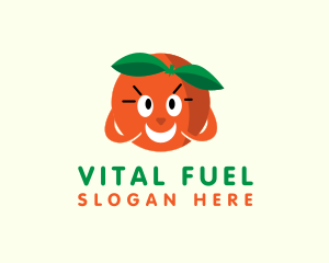 Nutritious - Happy Orange Fruit logo design