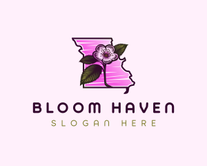 Missouri Hawthorn Flower logo design