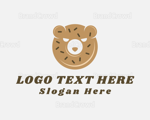 Donut Bear Pastry Logo