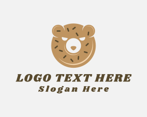 Sweetshop - Donut Bear Pastry logo design