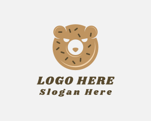 Donut Bear Pastry Logo