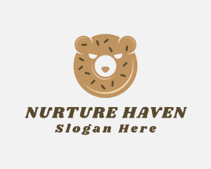 Donut Bear Pastry Logo