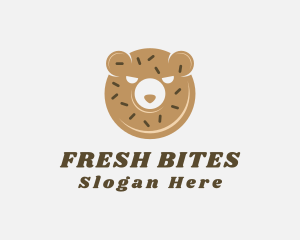 Bagel - Donut Bear Pastry logo design