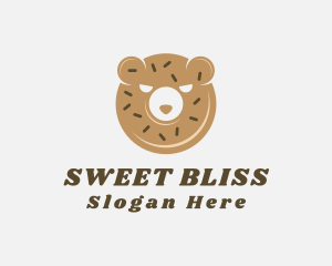 Donut Bear Pastry logo design