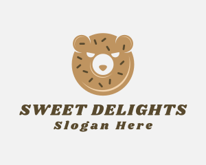 Donut Bear Pastry logo design