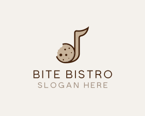 Bite - Cookie Musical Note Bites logo design