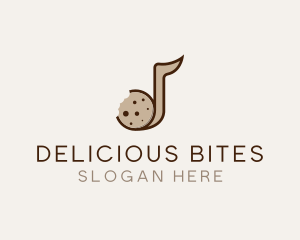 Cookie Musical Note Bites logo design
