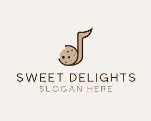 Cookie Musical Note Bites logo design