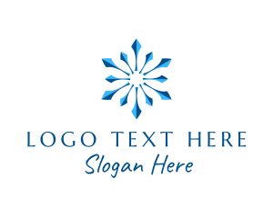 Ice - Snowflake Business Pattern logo design