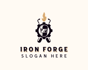 Ironwork Welder Fabrication logo design