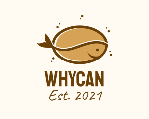 Food Stand - Coffee Bean Fish logo design