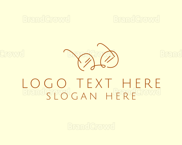 Brown Minimalist Eyeglass Logo