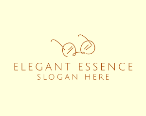 Brown Minimalist Eyeglass logo design