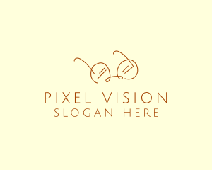 Visual - Brown Minimalist Eyeglass logo design